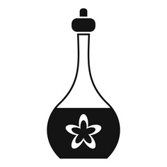 Essential oils flask icon, simple style
