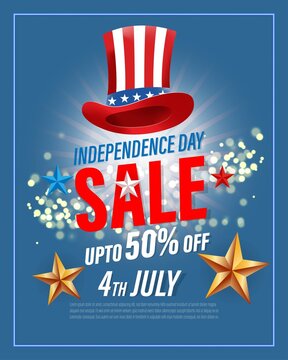 vector illustration for US independence sale banner-4thJuly