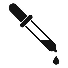 Essential oils bio drop icon, simple style