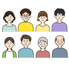Fototapeta premium 人物のカラーイラスト