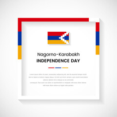 Creative country frame with text for Independence day of Nagorno-Karabakh Republic