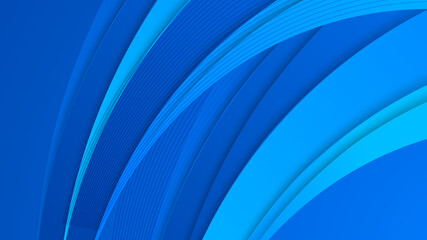 Modern blue wave abstract background with 3d overlap layers. Dark blue background with abstract graphic elements for presentation background design.