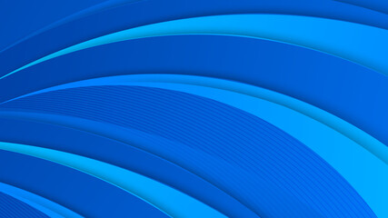 Modern blue wave abstract background with 3d overlap layers. Dark blue background with abstract graphic elements for presentation background design.