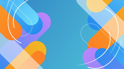 Gradient flowing geometric pattern background texture for poster cover design. Minimal color abstract gradient banner template. Modern vector wave shape for brochure