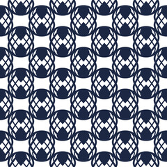 Decorative endless symmetrical motif. Geometric vector seamless pattern design template