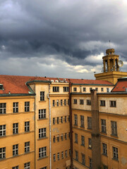 storm clouds above a building