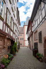 Old street center of town Steinfurt in Germany