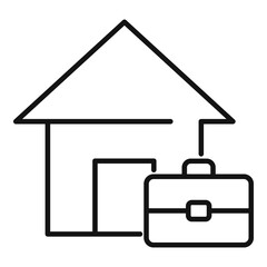 Home office working icon, outline style