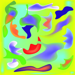 colorful youth drawing in the form of various shapes and sizes on a seamless background