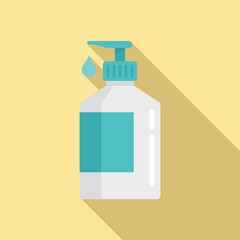 Disinfection dispenser drop icon, flat style