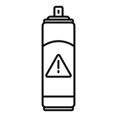 Disinfection danger spray icon, outline style