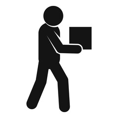 Home delivery courier icon, simple style