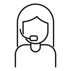 Call support home delivery icon, outline style