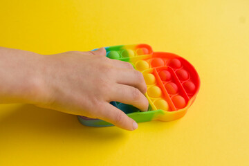 Multi-colored Silicone Anti-stress Toy for Motor Development Pop it