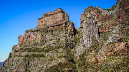 Fototapeta na wymiar Madeira is a Portuguese island with magnificent nature and hiking trails.