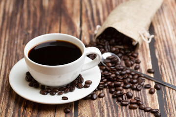 hot coffee and beans,Espresso