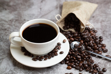 hot coffee and beans,Espresso