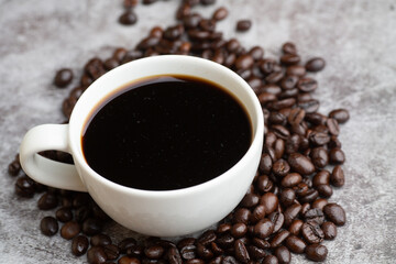 hot coffee and beans,Espresso