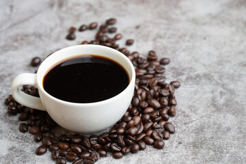 hot coffee and beans,Espresso