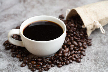 hot coffee and beans,Espresso