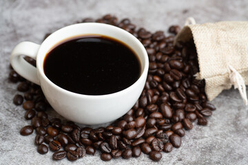 hot coffee and beans,Espresso