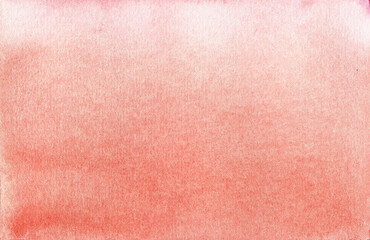 Red Abstract Watercolor texture Gradient Background. Grunge backdrop for banner or any design. Hand drawn illustration