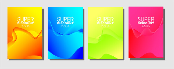 sheets for pamphlets, brochures, sales banners. discounts, marketing with attractive colors