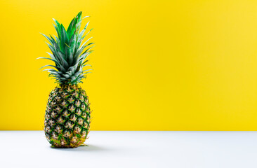 Pineapple on Colorful Background
