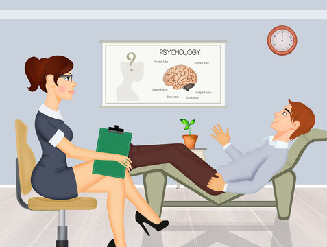 illustration of the session by the psychologist