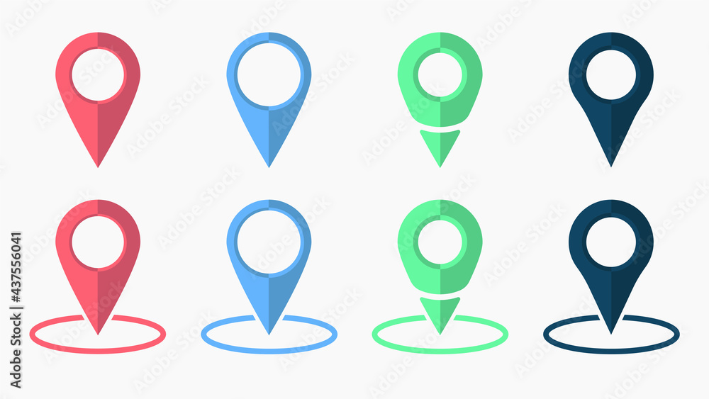 Poster pointer icon. pointer location. pin icon. popular pointer icons. location map icon. gps pin symbol. 