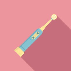 Electric toothbrush icon, flat style
