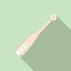 Electric toothbrush battery icon, flat style