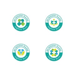 Medical cross vector icon set