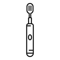 Electric toothbrush care icon, outline style