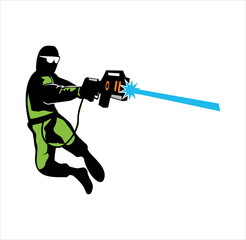 Laser tag game player design illustration vector eps format , suitable for your design needs, logo, illustration, animation, etc.