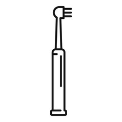 Electric toothbrush bristle icon, outline style