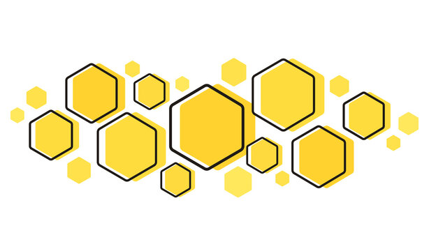 the shape of hexagon concept design background