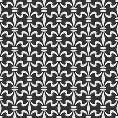 Background pattern in vintage style with decorative ornament, colors: black and white, wallpaper. Seamless pattern, texture