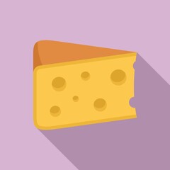 Cheese kind icon, flat style