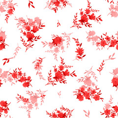 seamless pattern abstracts floral composition