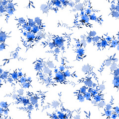 seamless pattern abstracts floral composition