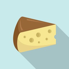Cheese ricotta icon, flat style