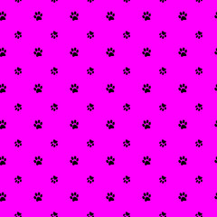 Vector seamless pattern with cat or dog,kitten or puppy footprints. Can be used for wallpaper,fabric, web page background, surface textures.