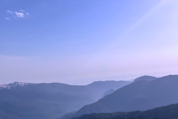 meditative background, calm mountain landscape