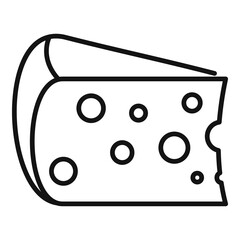 Cheese cheddar icon, outline style