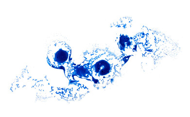 blue Abstract colorful blue oil ink on paper close-up background texture