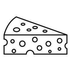 Cheese dairy icon, outline style