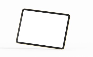 Tablet pc  computer with blank screen 3d