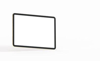 Tablet pc  computer with blank screen 3d