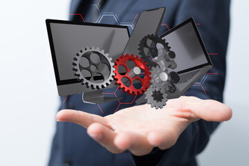 computer digital binary online in 3d